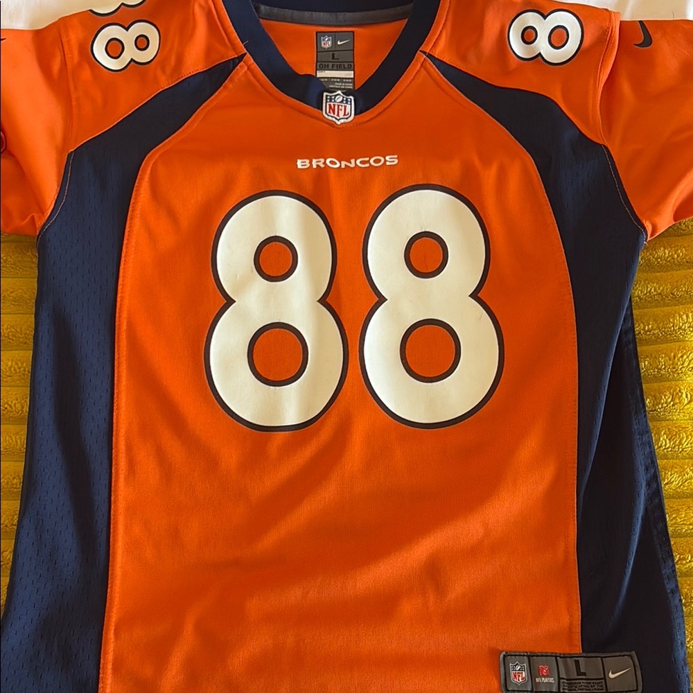 Nike NFL Denver Broncos youth football Jersey. Size youth Large 14/16.